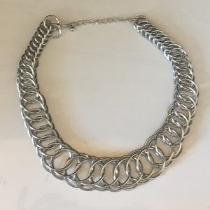 Silver Chunky Circle-Link Necklace